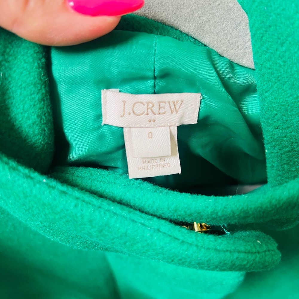 J. Crew Green Trench Coat Tailored Modern Cut - Picture 7 of 8